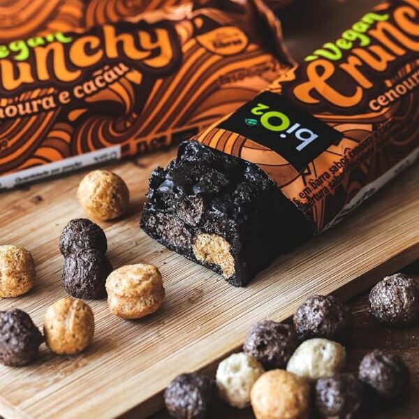 biO2 Barra de Cereal Cenoura e Cacau, 10 unidades de 28g, Vegan Crunchy Vegana e Sem Glúten - Image 2