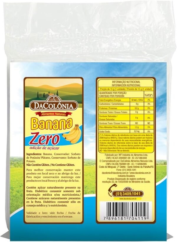 DaColônia Banana Zero Cartela 180G Dacolonia - Image 2
