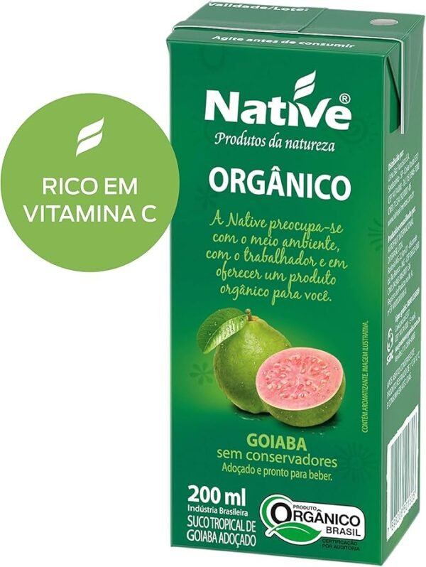 Pack Suco de Goiaba Orgânico Native - Caixa com 27 unidades de 200ml